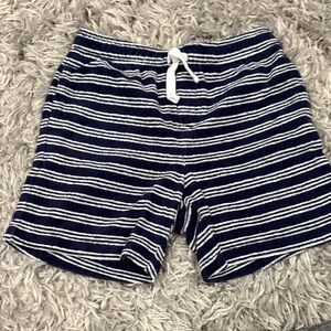 Janie and Jack Navy and White Striped Terry Shorts Size 3